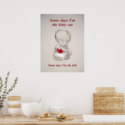 Kitty and Fish Poster (Küche)