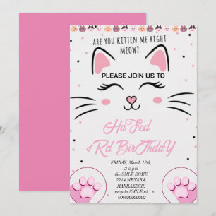 "Kitty and Friends Birthday Einladung", Druck P Einladung