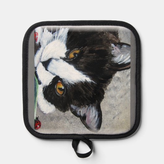 Kitty and ladybuds Oven Mitts & Pot Holders Topflappen (Vorderseite)