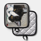 Kitty and ladybuds Oven Mitts & Pot Holders Topflappen (Vorderseite/Rückseite)