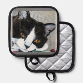 Kitty and ladybuts Oven Mitts & Pot Holders Topflappen (Vorderseite/Rückseite)
