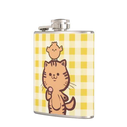 Kitty and Little Chicken Flachmann (Links)