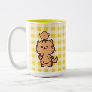Kitty and Little Chicken Zweifarbige Tasse