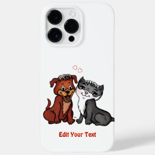 Kitty and Puppy , bearbeiten Sie Ihren Text Case-Mate iPhone 14 Pro Max Hülle