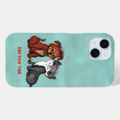 Kitty and Puppy , bearbeiten Sie Ihren Text Case-Mate iPhone Hülle (Rückseite (Horizontal))