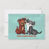 Kitty and Puppy , Happy Valentines Day! Einladung (Vorderseite)