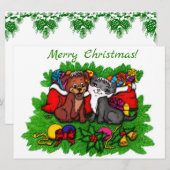 Kitty and Puppy , Happy XMas (Vorne/Hinten)