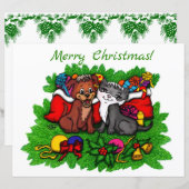 Kitty and Puppy , Happy XMas (Vorne/Hinten)