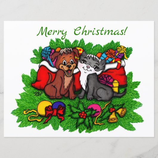 Kitty and Puppy , Happy XMas (Vorderseite)