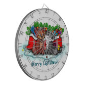 Kitty and Puppy , Happy XMas Dartscheibe (Vorderseite Links)