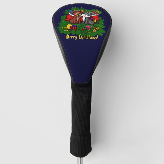Kitty and Puppy , Happy XMas Golf Headcover (Vorderseite)