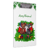 Kitty and Puppy , Happy XMas Klemmbrett (Rechts)