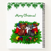 Kitty and Puppy , Happy XMas Notizblock (Rückseite)