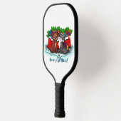Kitty and Puppy , Happy XMas Pickleball Schläger (Links)
