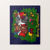 Kitty and Puppy , Happy XMas Puzzle (Vertikal)