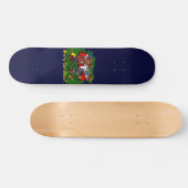 Kitty and Puppy , Happy XMas Skateboard (Horizontal)