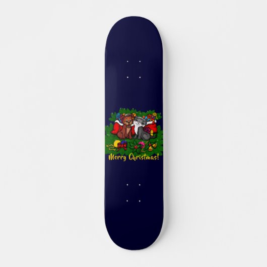 Kitty and Puppy , Happy XMas Skateboard (Vorne)