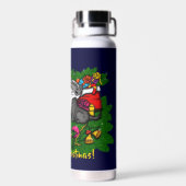 Kitty and Puppy , Happy XMas Trinkflasche (Rückseite)