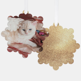 Kitty Angel for Christmas Ornament Karte