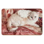 Kitty Angel zu Weihnachten Magnet (Horizontal)