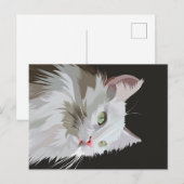 Kitty Animal Lovers Gift Feiertagspostkarte (Vorne/Hinten)