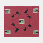 Kitty Ansammlung Niedlich Black Cats Fleecedecke (Vorderseite (Horizontal))