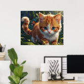 *~* Kitty AP68 5:4 Feline Kitten Cat Ready Poster (Heimbüro)
