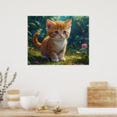*~* Kitty AP68 5:4 Fluffy ORANGE Feline Kitten Poster (Küche)