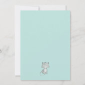 Kitty Aquamarin Floral Geburtstagsparty Einladung (Rückseite)