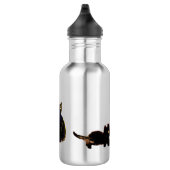 Kitty Art Niedlich Black Cats Edelstahlflasche (Rechts)