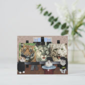 Kitty Art School Postkarte (Stehend Vorderseite)