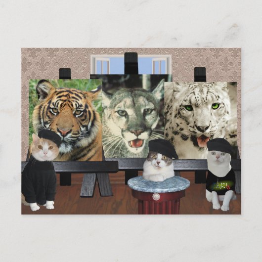 Kitty Art School Postkarte (Vorderseite)