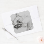 Kitty 'Baby' Quadratischer Aufkleber (Umschlag)