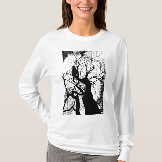 KITTY-BAUM-SILHOUETTE B&W T-Shirt (Vorderseite)