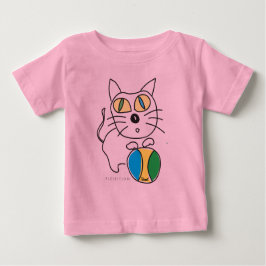Kitty Beach Ball Säugling Long Sleeve Baby T-shirt