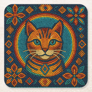 Kitty Beet Design Rechteckiger Pappuntersetzer