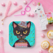 Kitty Birthday Celebration Party Plate Pappteller (Party)