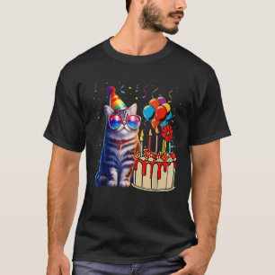 Kitty Birthday Niedlich Cat Lover Funny Bday Party T-Shirt