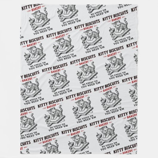 Kitty Biscuits Bäckerei Fleecedecke (Vorderseite)