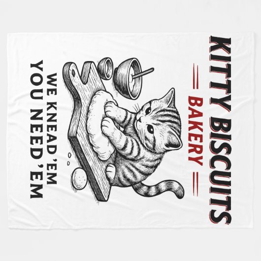 Kitty Biscuits Bäckerei Fleecedecke (Vorderseite (Horizontal))