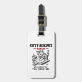 Kitty Biscuits Bäckerei Gepäckanhänger (Vorderseite vertikal)
