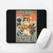 Kitty Biscuits Bäckerei große Welle Katze Knet Mem Mousepad (Mit Mouse)