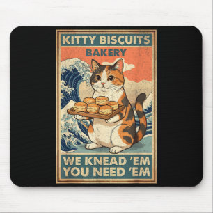 Kitty Biscuits Bäckerei große Welle Katze Knet Mem Mousepad