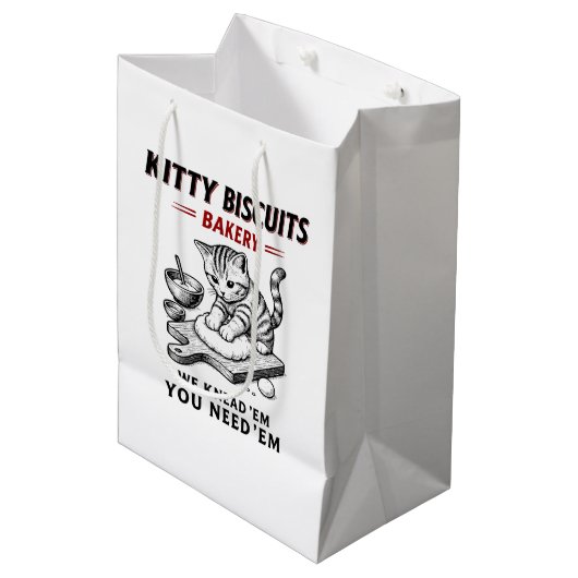 Kitty Biscuits Bäckerei Mittlere Geschenktüte (Vorderseite Schrägansicht)