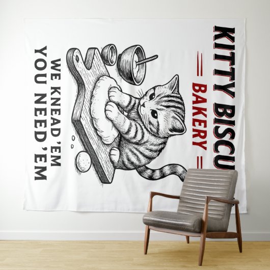 Kitty Biscuits Bäckerei Wandteppich (Beispiel (Horizontal))