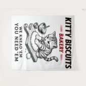 Kitty Biscuits Bäckerei Wandteppich (Vorderseite (Horizontal))