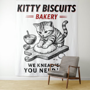 Kitty Biscuits Bäckerei Wandteppich
