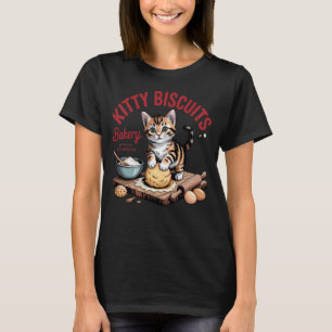 Kitty Biscuits Bäckerei Wir kneten sie Katzenbacke T-Shirt