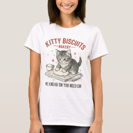 Kitty Biscuits Bakery | Funny Cat Baking Pun T-Shirt