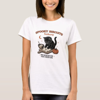Kitty Biscuits Halloween-Shirt | Schwarze Katze Kü T-Shirt